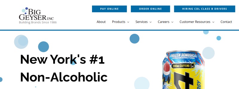 Big Geyser homepage screenshot